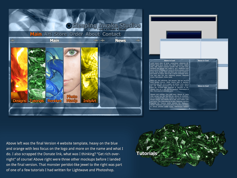Montage image of Version 4 of SleepingAwake.net